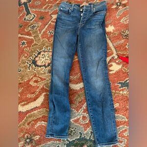 7 For All Mankind Women's Straight Leg Blue Jeans